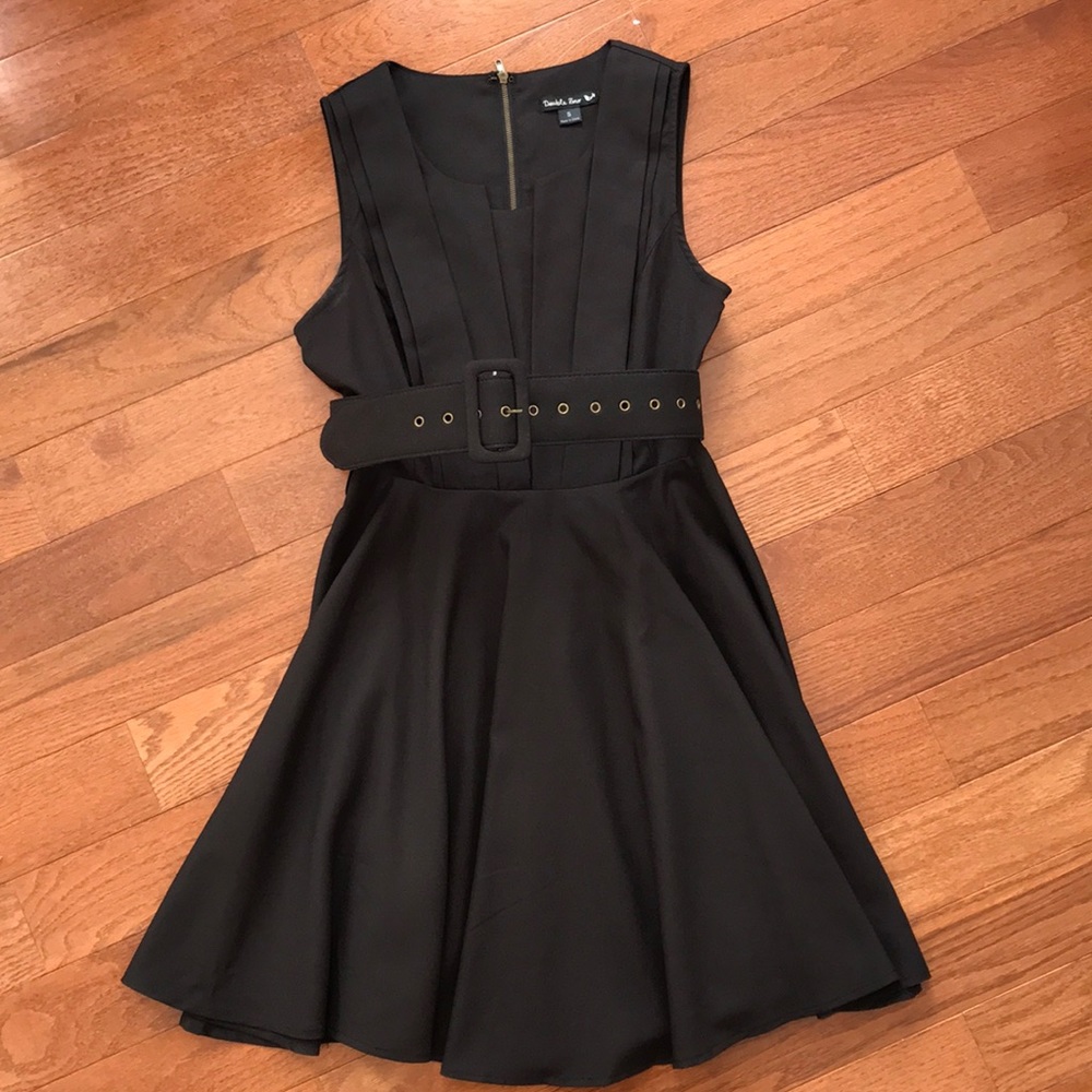Black pleated dress